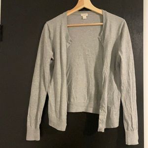 J crew grey cardigan size small